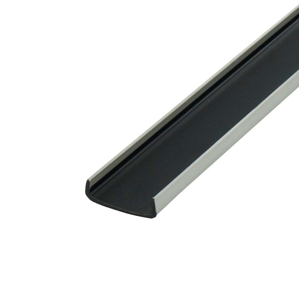 Outwater Plastics 3/4 Inch Brushed Chrome ABS U-Channel Molding, 72 Inch, Pack of 18