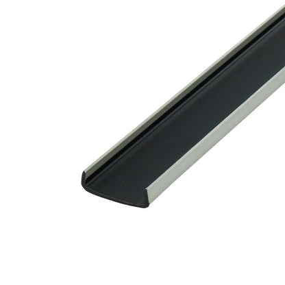 Outwater Plastics 3/4 Inch Brushed Chrome ABS U-Channel Molding, 72 Inch, Pack of 18