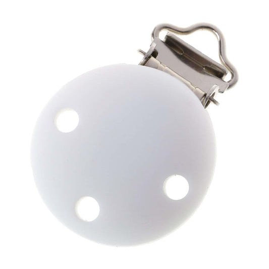 angwang Pacifier Clip,Baby Pacifier Holder Silicone Soother Teether Nipple Holder Round Soft Saliva Towel Clips Buckle