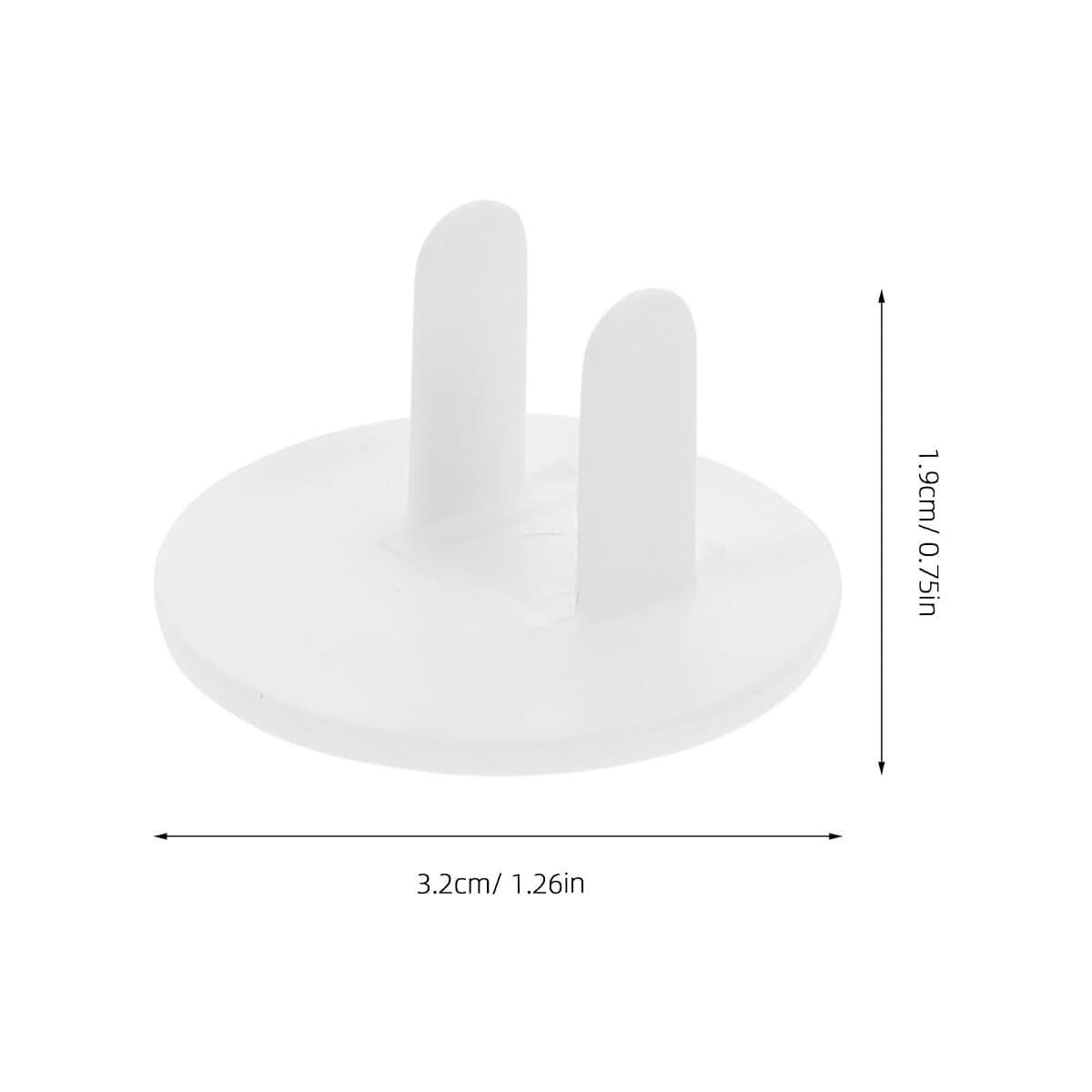 Abaodam 50pcs White Plastic 2-Prong Outlet Covers for Home Use