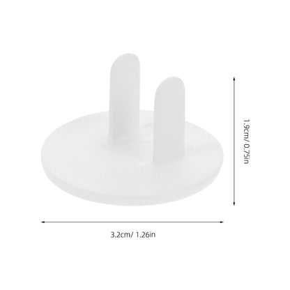 Abaodam 50pcs White Plastic 2-Prong Outlet Covers for Home Use