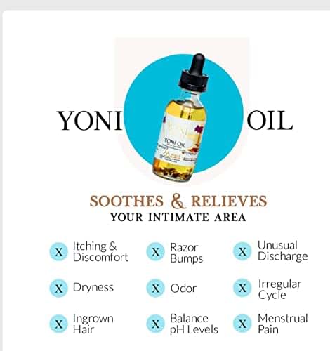 USA Made Yoni Oil, Mint Fresh Feminine Care Oil, Herbal Blend with Tea Tree, Jasmine & Chamomile, 2 oz
