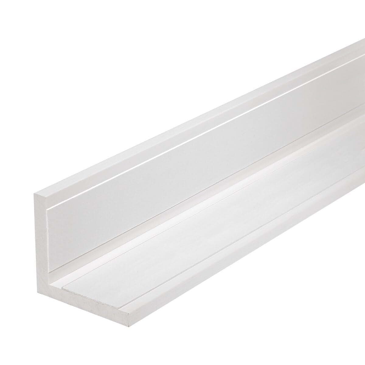 Outwater White 3" X 3" Styrene Angle Wall Corner Protector, 2 Pack (photo 3)