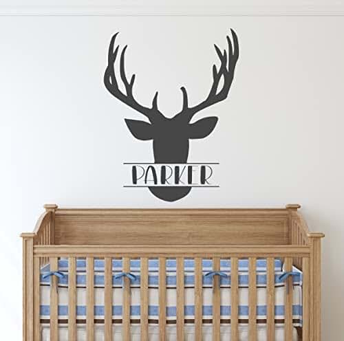 Decalzone Buck Personalized Name Wall Decal - Custom Name Deer Home Decoration