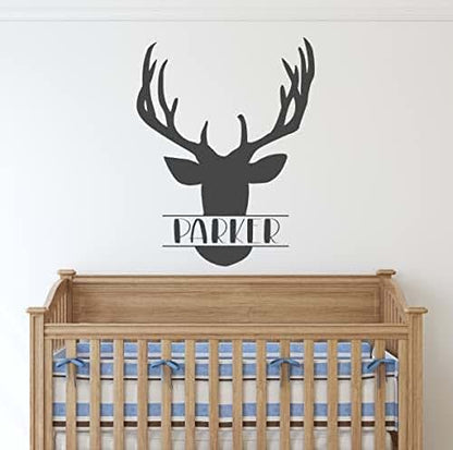 Decalzone Buck Personalized Name Wall Decal - Custom Name Deer Home Decoration
