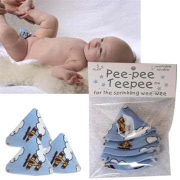 Beba Bean Peepee Teepee Baby Pee Shield - Airplane Design - 5 Pack (photo 4)