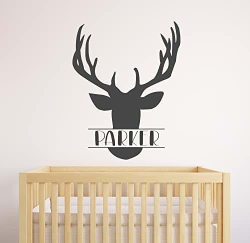 Decalzone Buck Personalized Name Wall Decal - Custom Name Deer Home Decoration