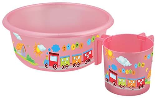 Train Design Negel Vasser Wash Cup Set In Pink