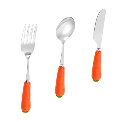 Cutlery Set Stainless Steel Fork Spoon Knife for Independent Eating