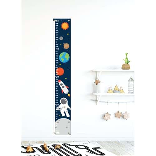 Space Growth Chart Banner for Kids Room Decor