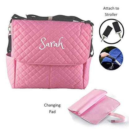 Dream Embroidery PERSONALIZED Large Diaper Knapsack/Tote Backpack/Messenger Shoulder Bag (photo 3)