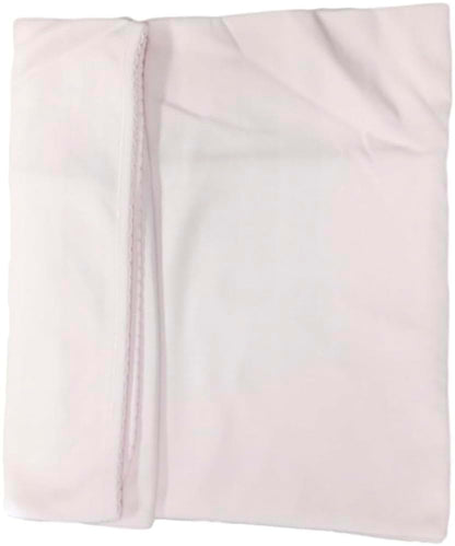 Carlino Baby Blanket In Pink, Large 100% Cotton Swaddle