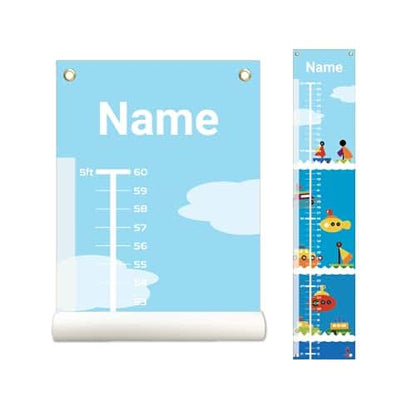Personalized Canvas Growth Chart for Kids, Height Chart Banner with Name