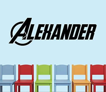 Decalzone Inc Personalized Superhero Name Wall Decal For Nursery