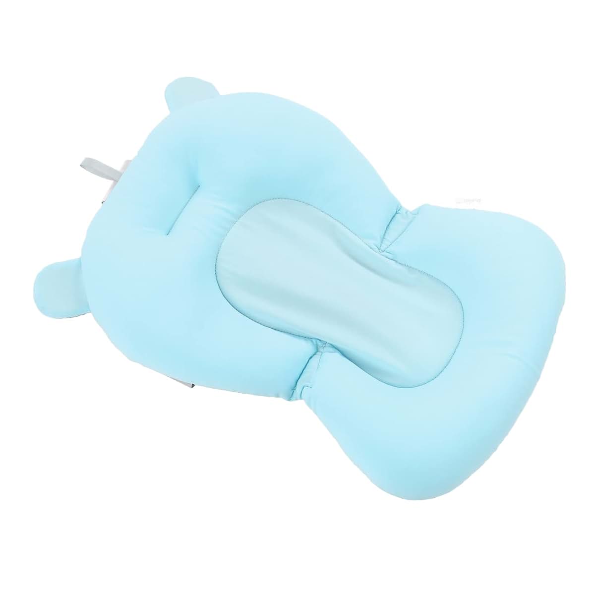 BabyOneStop Baby Bath Seat Cushion Floating Foldable Adjustable Infant Bath Supporter Blue Bear
