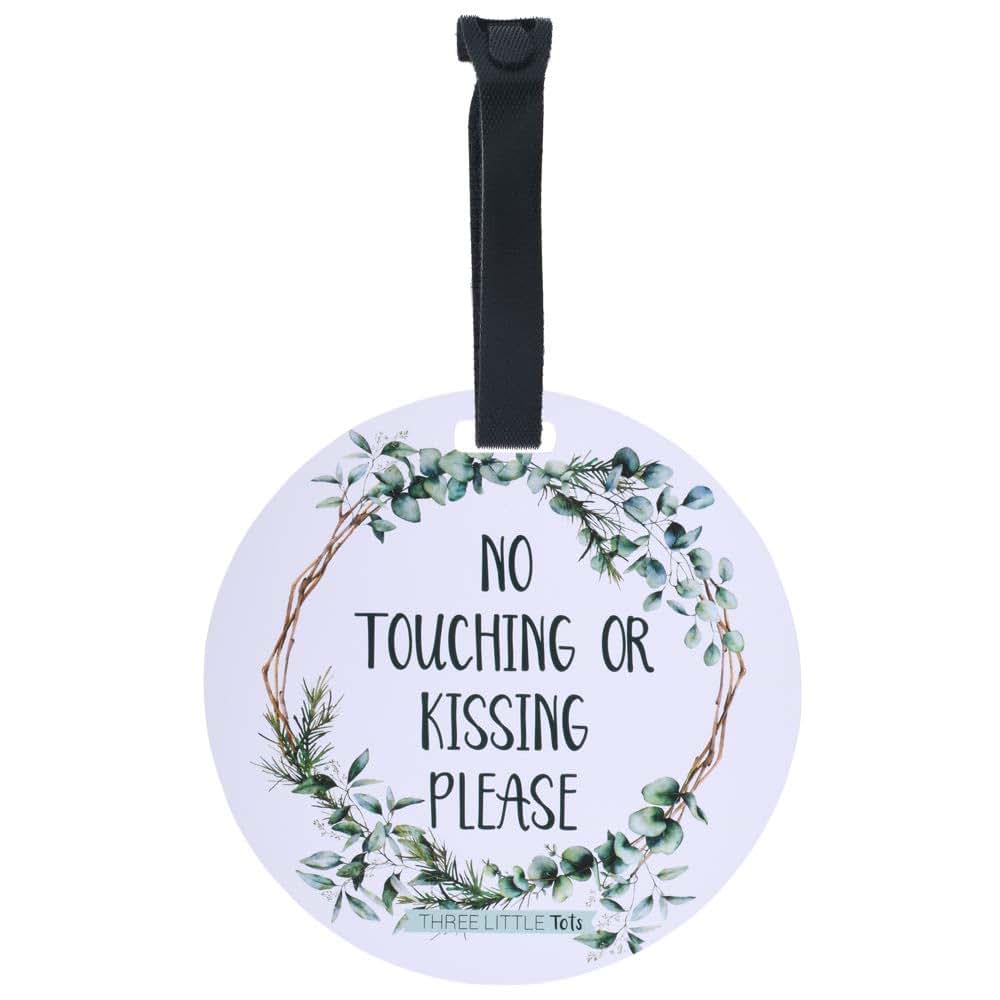 (Three Little Tots) No Touching Baby Car Seat and Stroller Two Pack- Baby Safety No Touching Car Seat Sign, Stroller (photo 4)