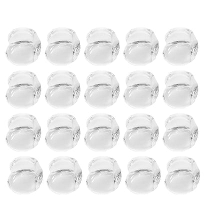 MS.YANGJI 40 Pack Clear Round Corner Protectors, Soft Transparent Table Corner Guards, No-Trace Silicone Bumpers for