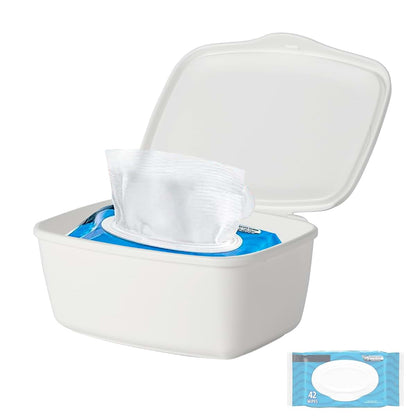 Wipes Dispenser for Flushable Wipes - Refillable PP Plastic Container