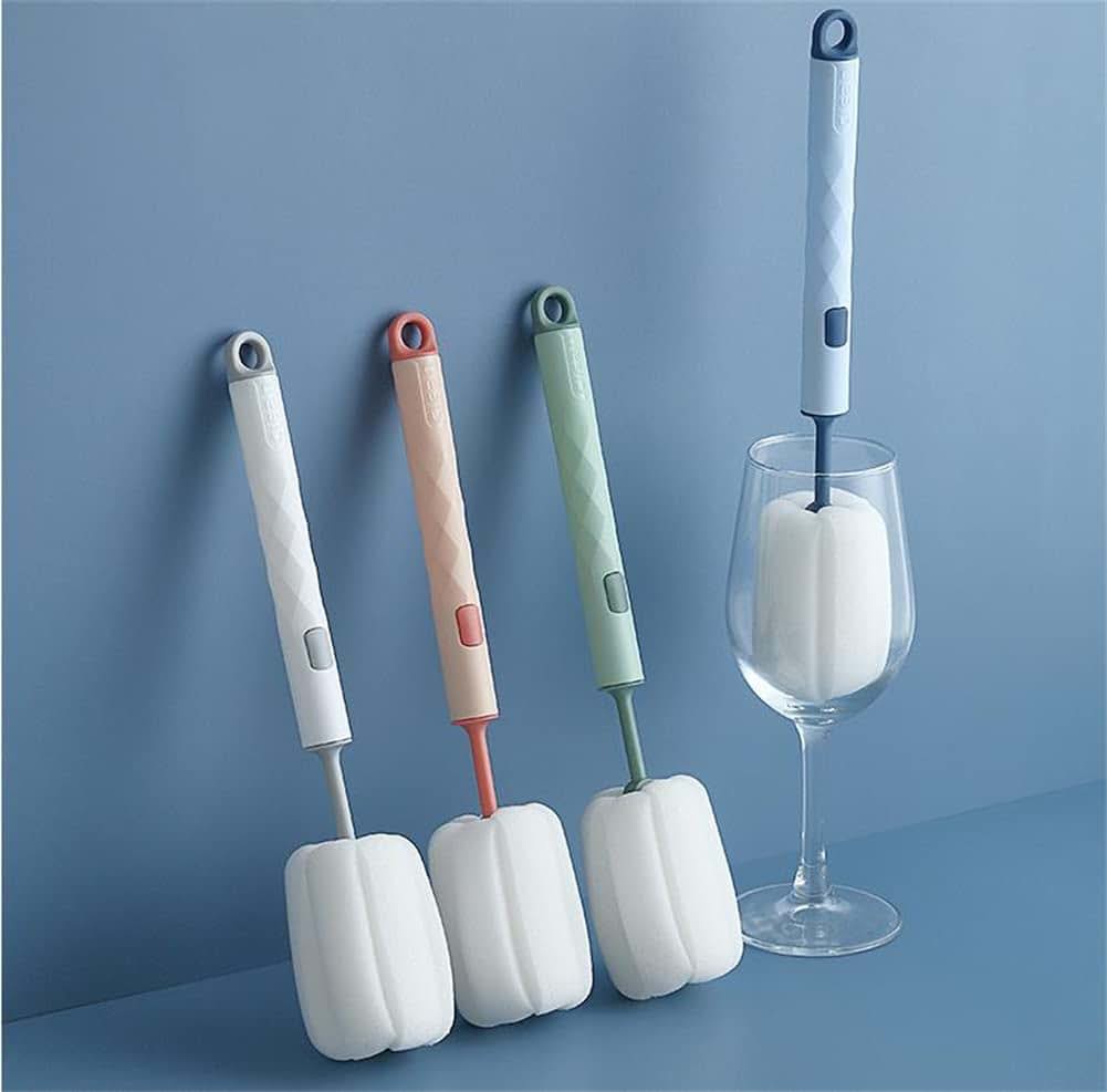 Cleaning Brush Set for Bottles and Mugs | Detachable Sponge Head