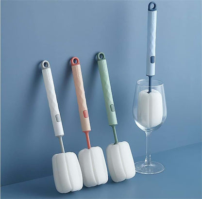 Cleaning Brush Set for Bottles and Mugs | Detachable Sponge Head
