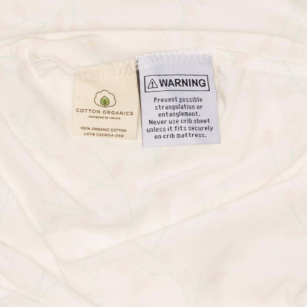 Cotton Organics 100% Organic Cotton Jersey Fitted Crib Sheet, Natural White