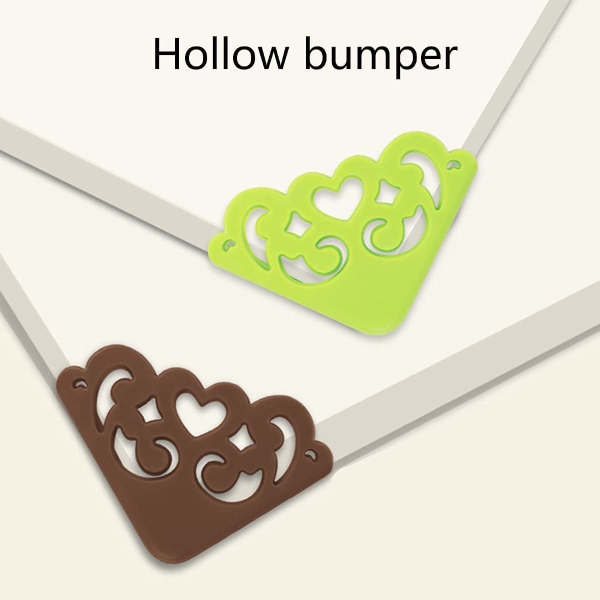 XUYUH Hollow Out Flower Pattern Corner Protectors, Brown (photo 3)