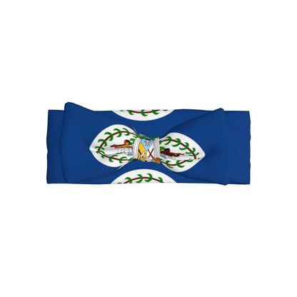 WZYCWB Belize Flag Baby Bow Headband, 2.4 * 6.7 Inch Baby Headband, Suitable for Babies 0-6 Months Old, Very Meaningful