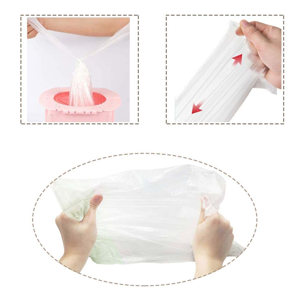 Xilanhhaa Disposable Potty Chair Liners With Drawstring, 100 Pack (photo 4)
