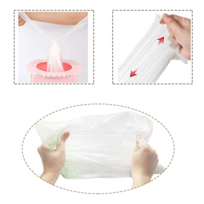 Xilanhhaa Disposable Potty Chair Liners With Drawstring, 100 Pack (photo 4)