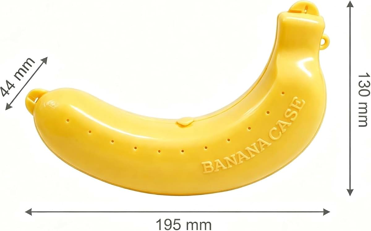 Cauaoa Yellow Banana Storage Case for Outdoor Travel and Picnic Use