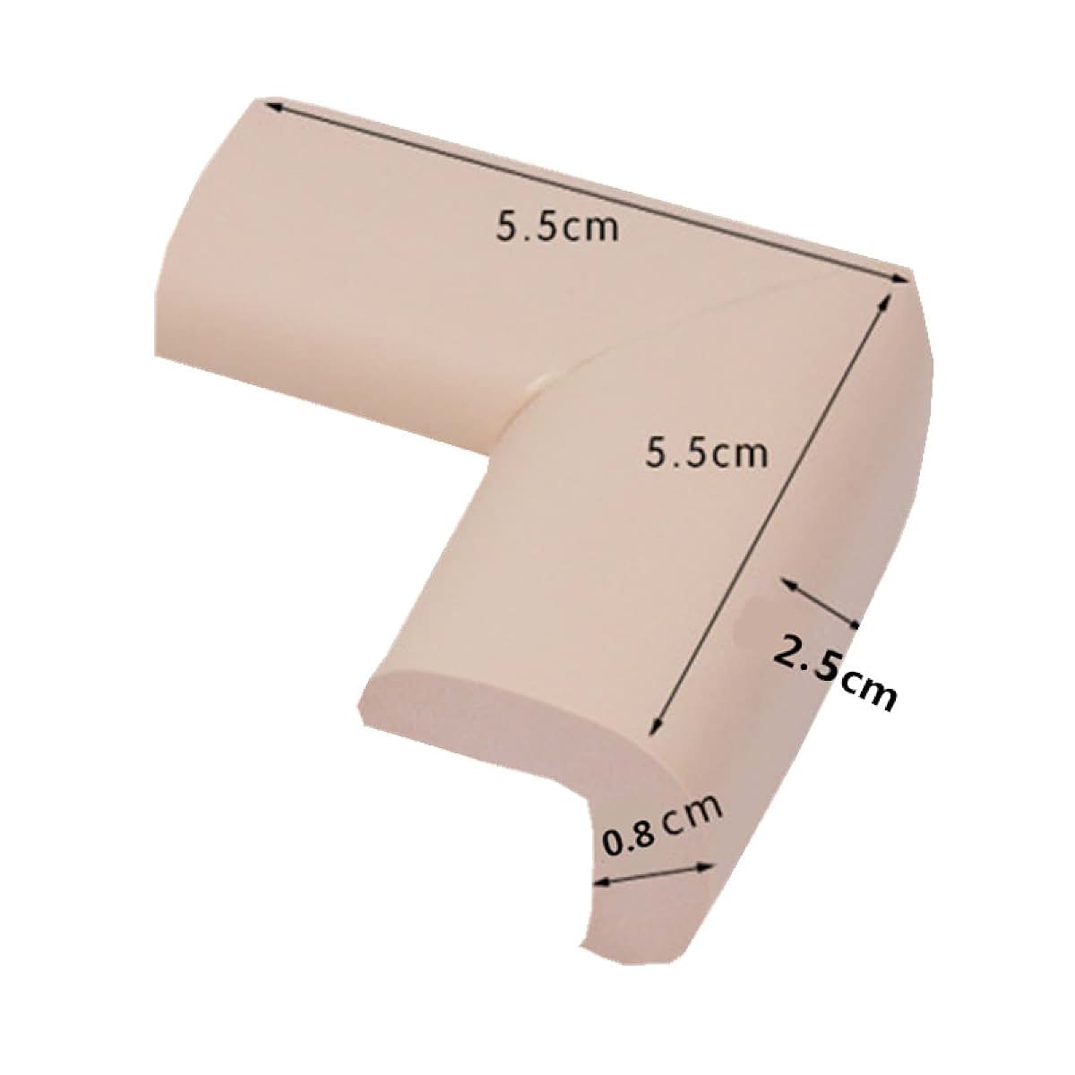 BabyOneStop Table Corner Protector, 8 Pieces, NBR Rubber Edge Bumper, Brown