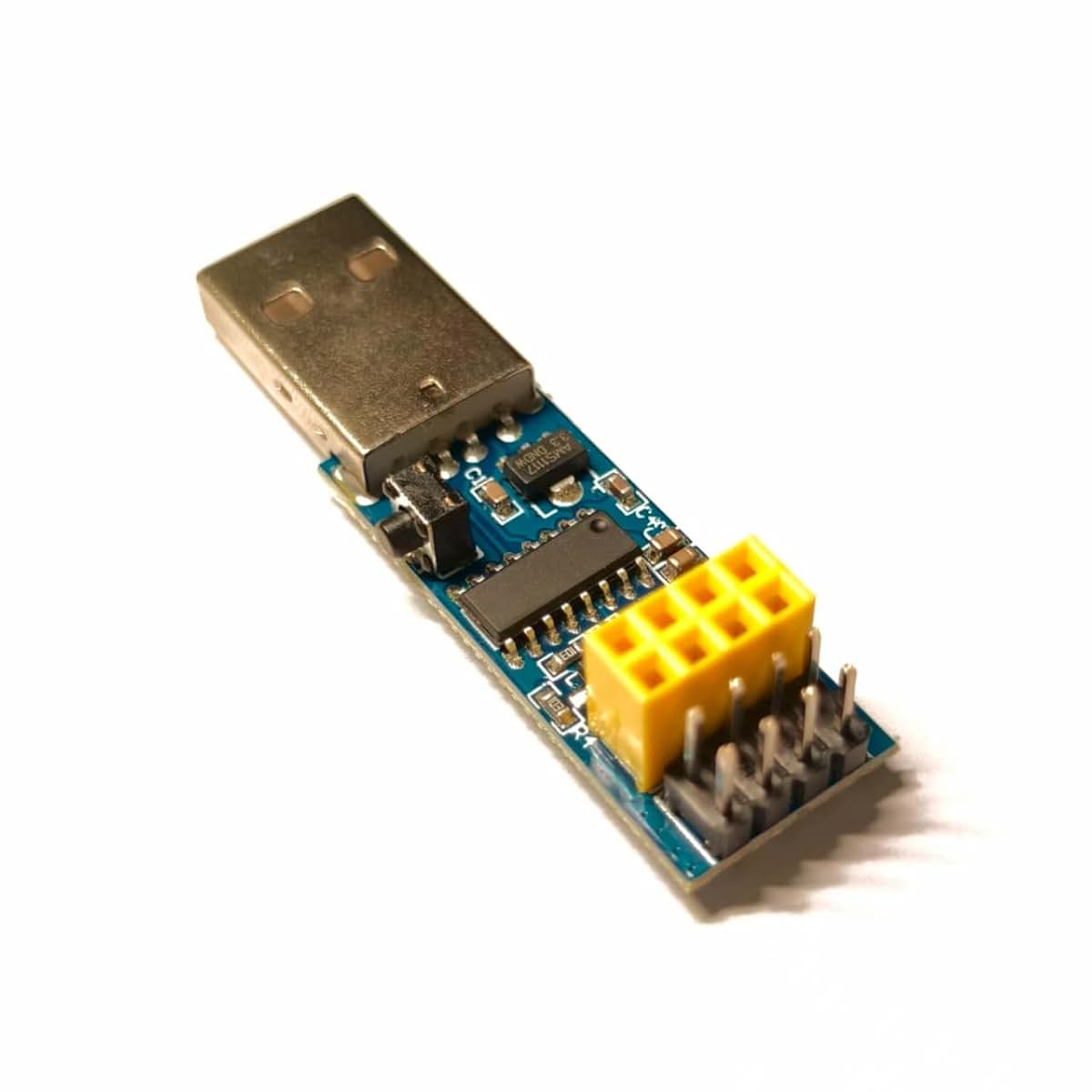 tictocstore 2pcs CH340C USB to ESP8266 ESP-01 WiFi Downloader – Prog Programmer Module with Auto-Download Circuit &