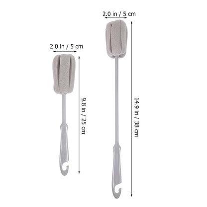 Hanabass 3-Piece Sponge Baby Bottle Brush Set With Long Handles (photo 2)