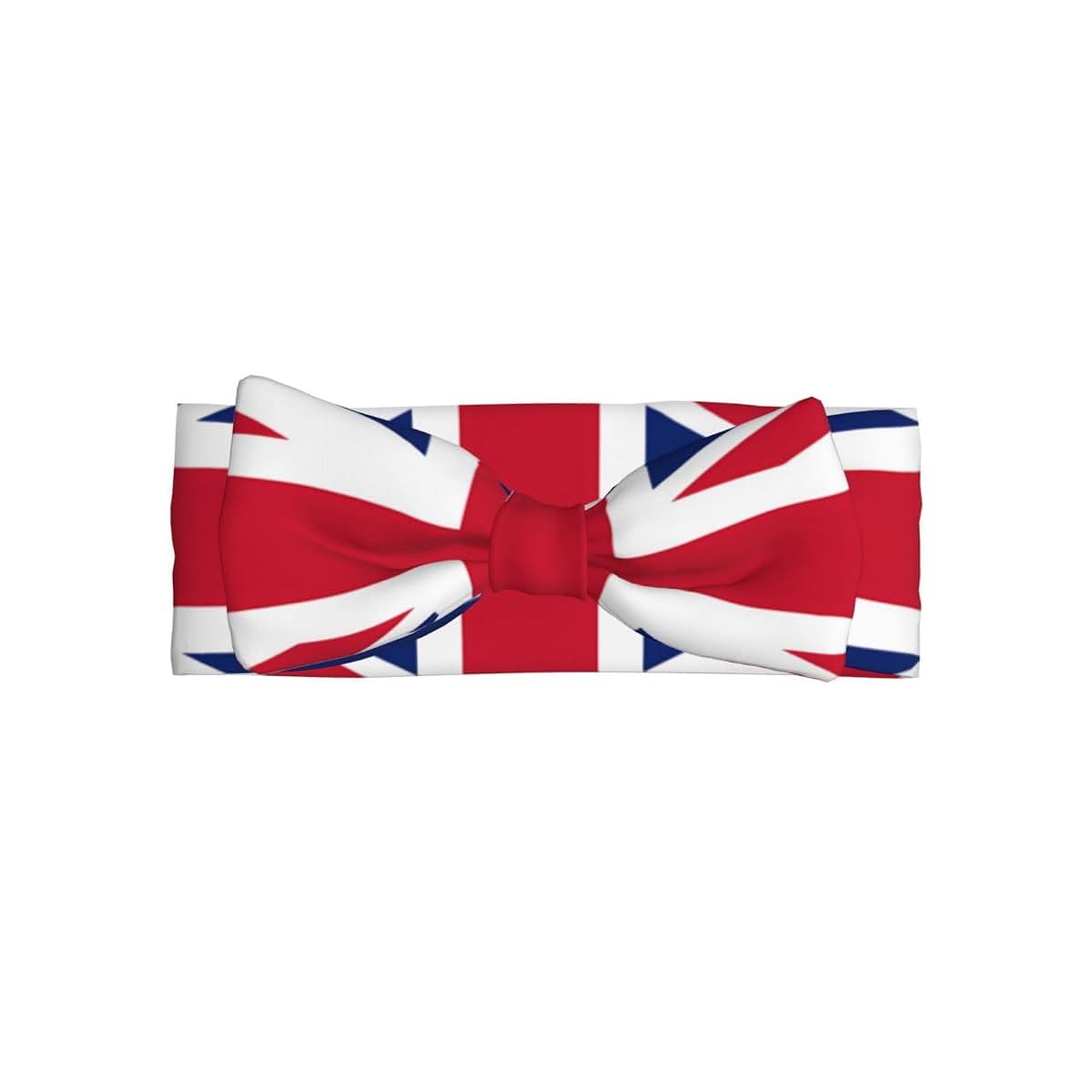 Baby Bow Headband with British Flag Print
