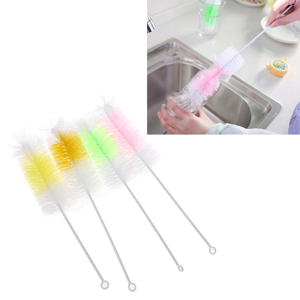 TTTLLNN 2pcs Baby Bottle Brushes Multifunctional Brush Long Wash Drinking Feeding Bottle Nylon Brush (photo 4)