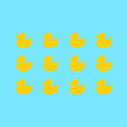 Dycica Little Ducks Vinyl Wall Art Decals - Set of 12