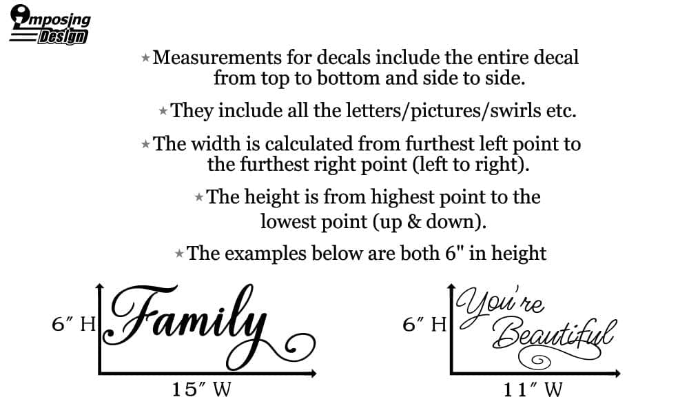 Imposing Design Family Decor Wall Art Vinyl Quote Decal Sticker