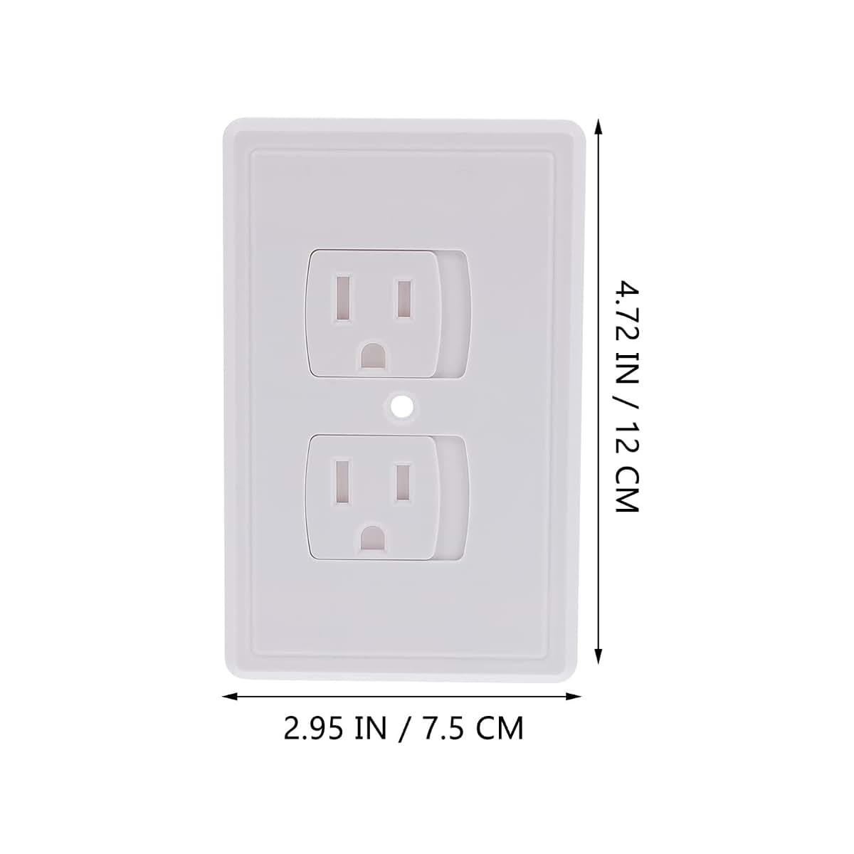TEHAUX 4 Pack Self-Closing Outlet Covers, ABS, White Finish