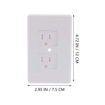 TEHAUX 4 Pack Self-Closing Outlet Covers, ABS, White Finish