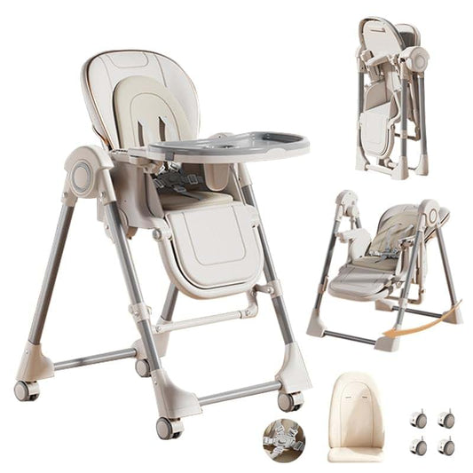 Oubeauou 2 in 1 Portable High Chair for Babies and Toddlers
