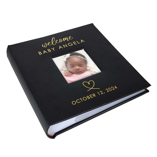 GiftsForYouNow Personalized Photo Album, Custom Engraved Picture Album, Holds 200 4" x 6" Photos, Leatherette and Laser