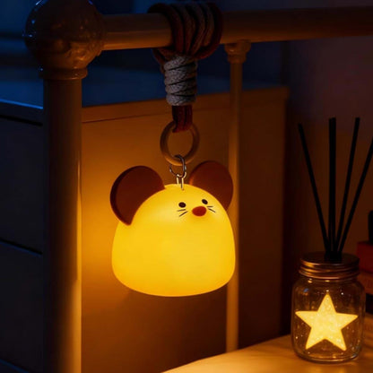 LED Silicone Mouse Night Light for Kids and Camping