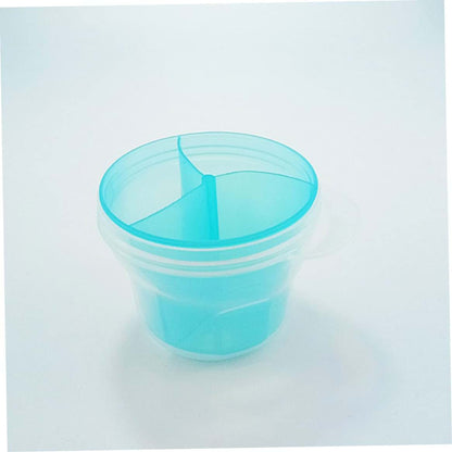 wyjbdwkzs Small Layered Milk Box, Blue Multifunction Plastic Milk Powder Cup with 3 SlotsMultifunctional Small Box (photo 4)