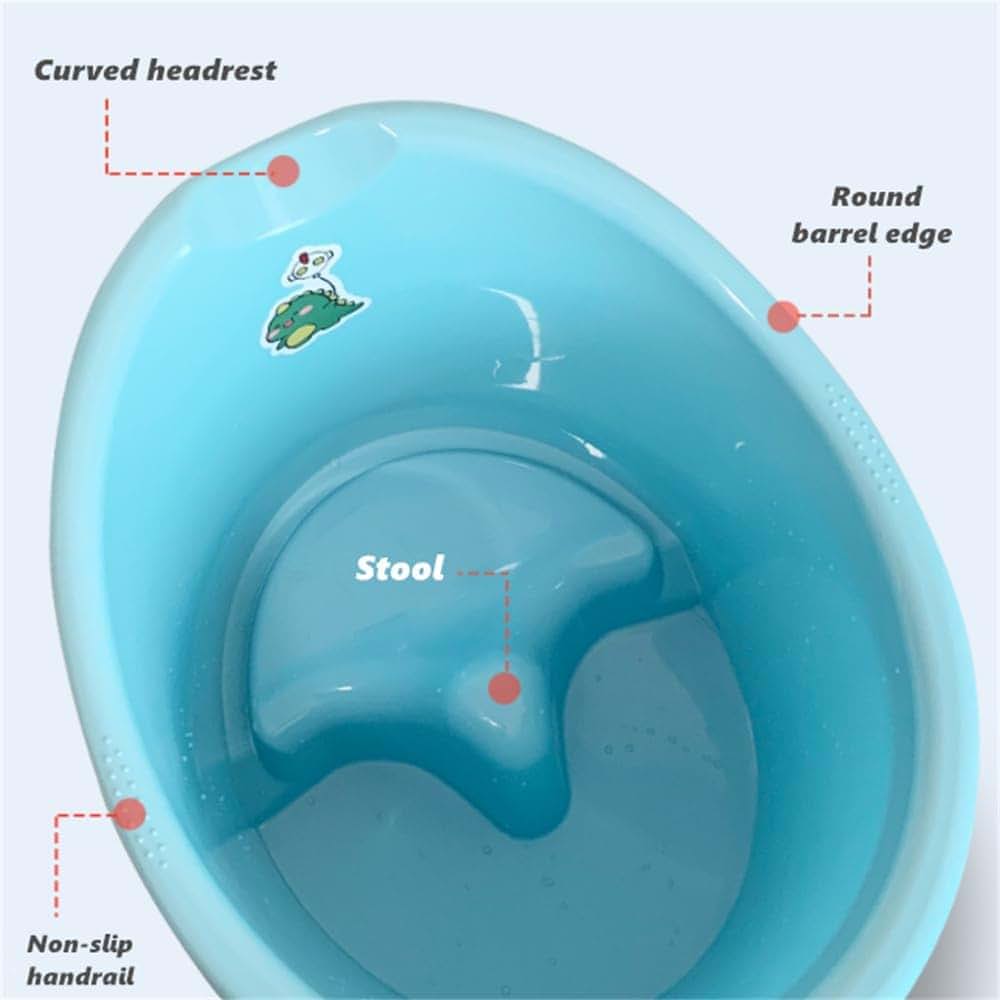 BabyOneStop Toddler Bath Tub with Seat, 0-3 Years, Portable PP Baby Bathtub