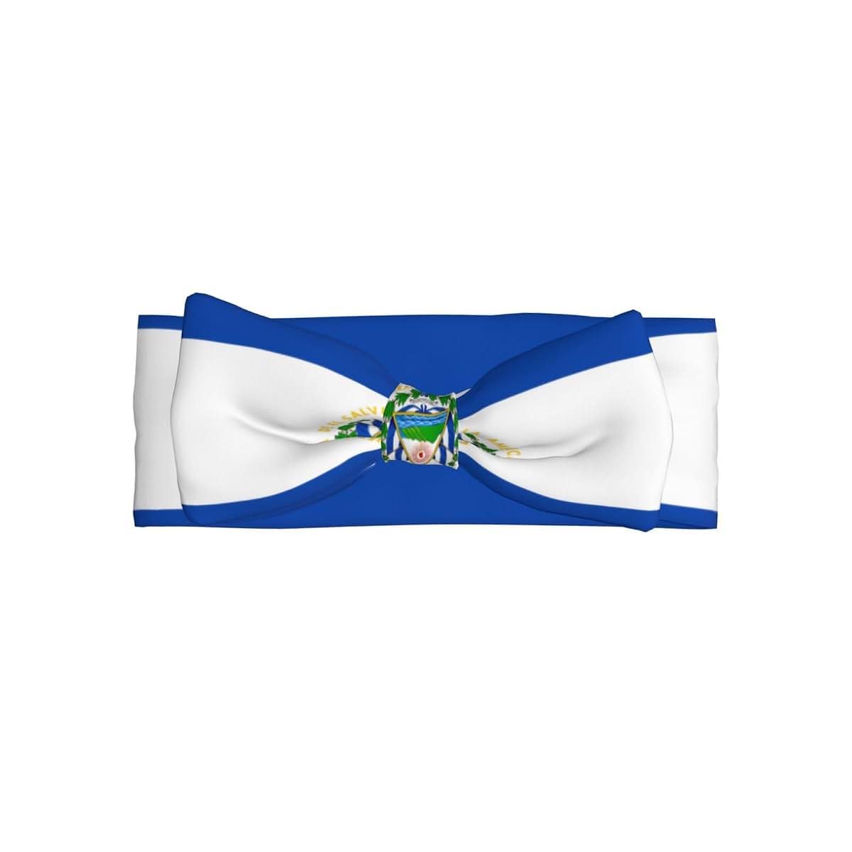 FoRes Baby Bow Headband With El Salvador Print