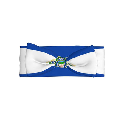 FoRes Baby Bow Headband With El Salvador Print