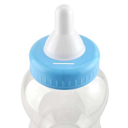 Homeford Jumbo Milk Bottle Coin Bank, Baby Shower Decoration, Light Blue