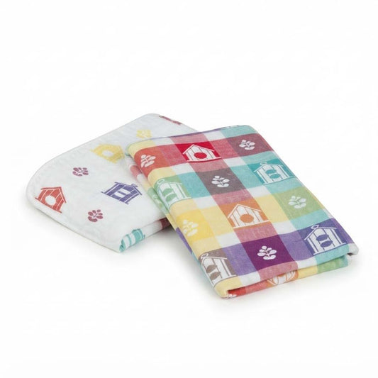 Kawaii Baby 2-Pack Muslin Jacquard Cotton Swaddle Blankets - Birdhouse