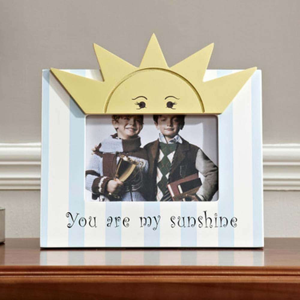 CribMATE Nursery Room Decorative Picture Frame, Blue Sunshine Design