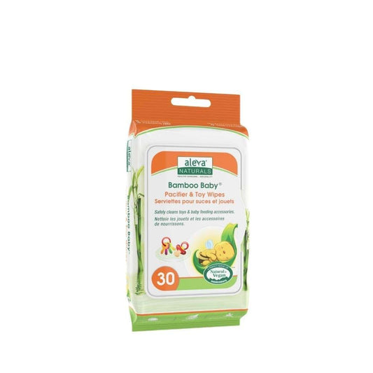 Aleva Naturals Bamboo Baby Pacifier 'N' Toy Wipes, 30 Count